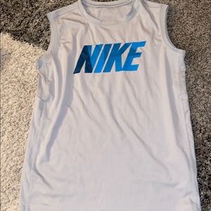 nike boys gray muscle tank